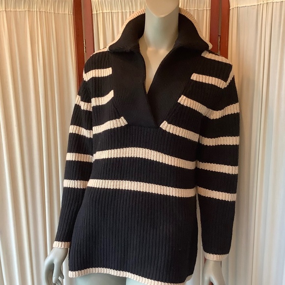 Reiss Woman’s Wool Blend Sweater Striped Size Small - Picture 1 of 9